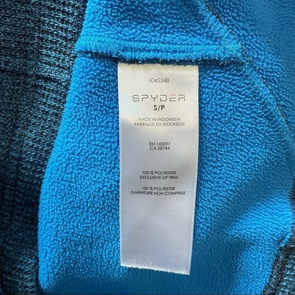 𝅺SPYDER Blue Fleece Zip Up Sweater Jacket Small - Picture 3 of 6